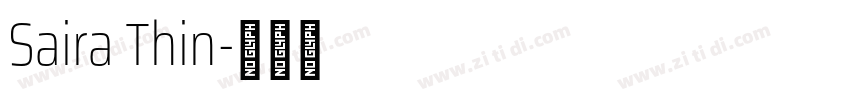 Saira Thin字体转换